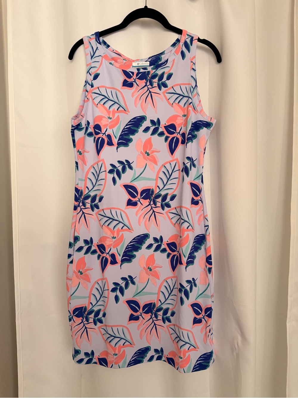 NWOT Columbia Floral Sleeveless Shift Dress in Light Lavender and Coral